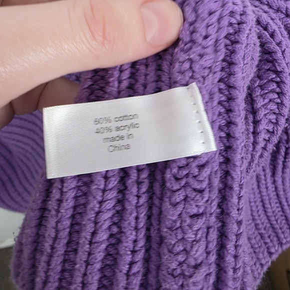 Lane Bryant Purple Cable Knit Cutesy Valentine Feminine Sweater Size 26 - Picture 5 of 8